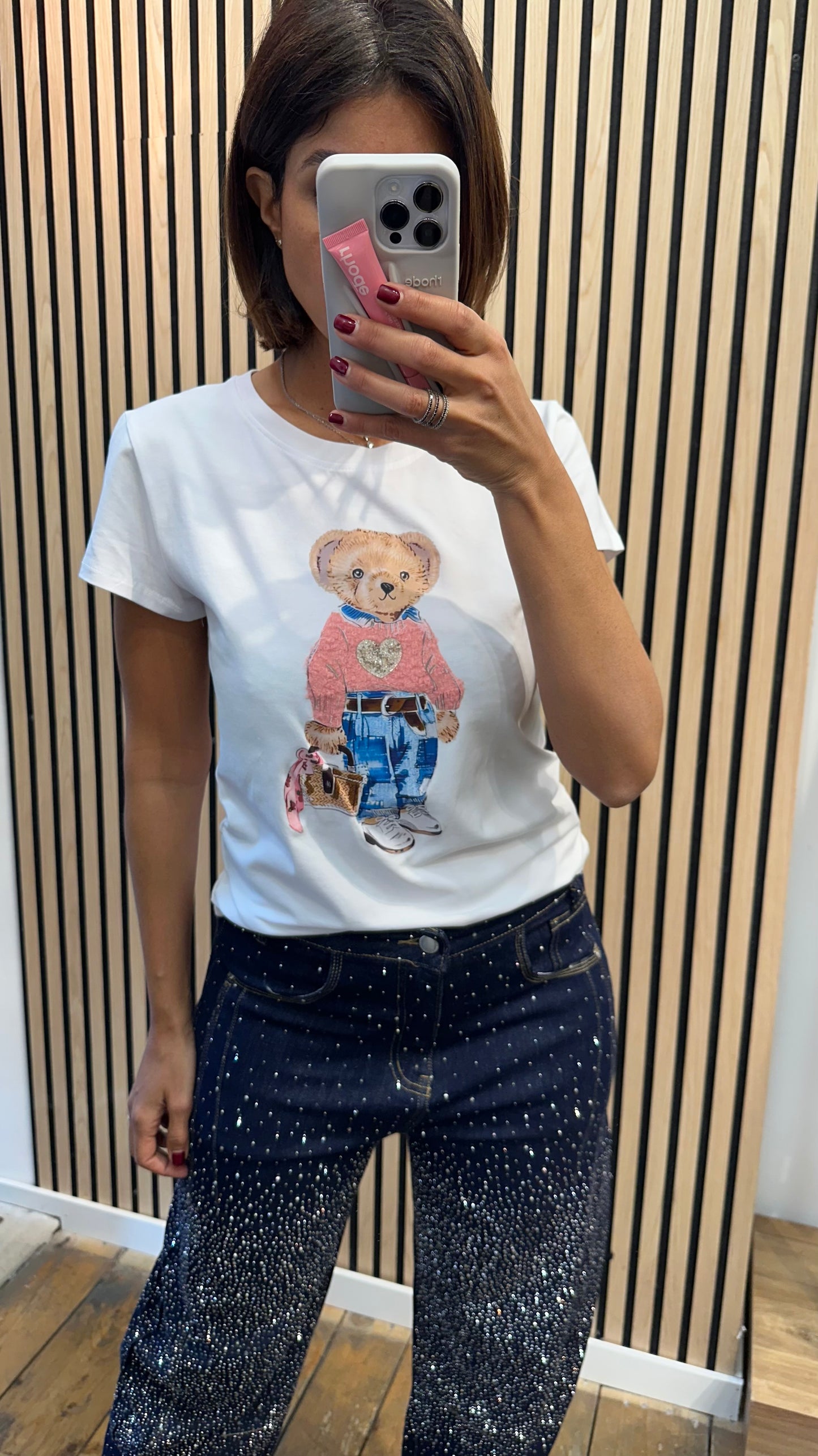 T-Shirt Teddy Rosa