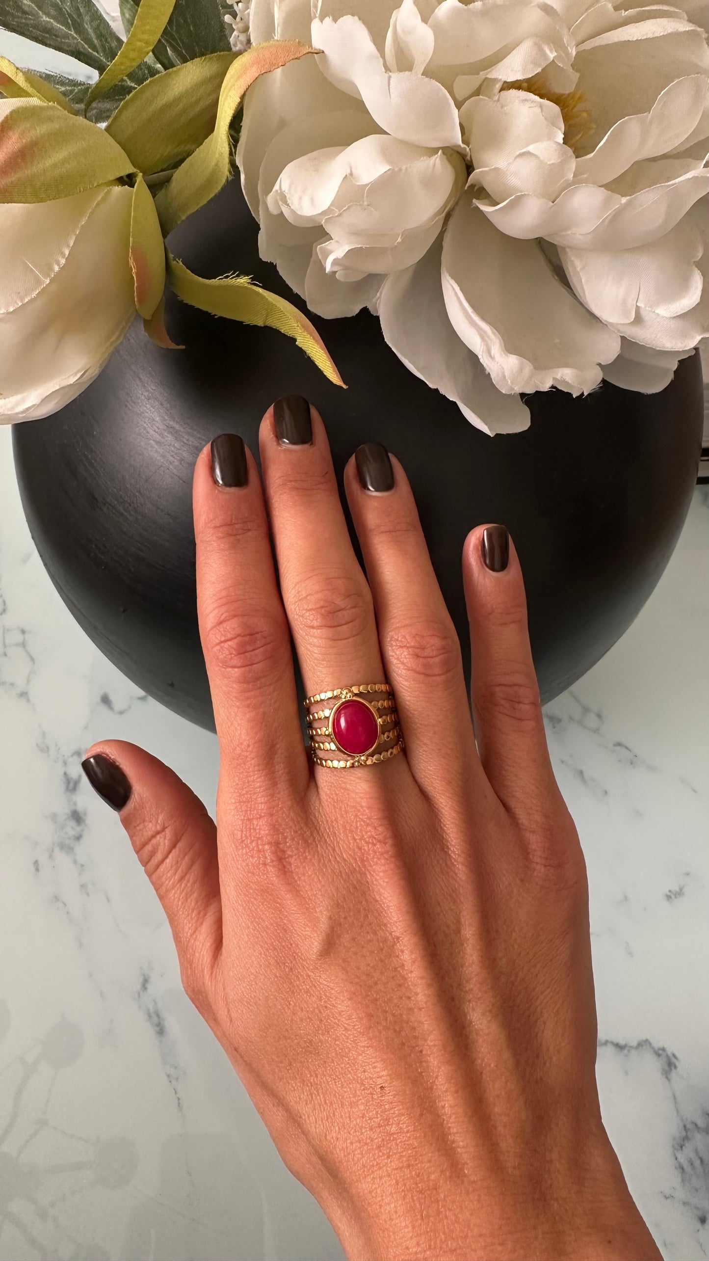 Anello Sofia -Fucsia