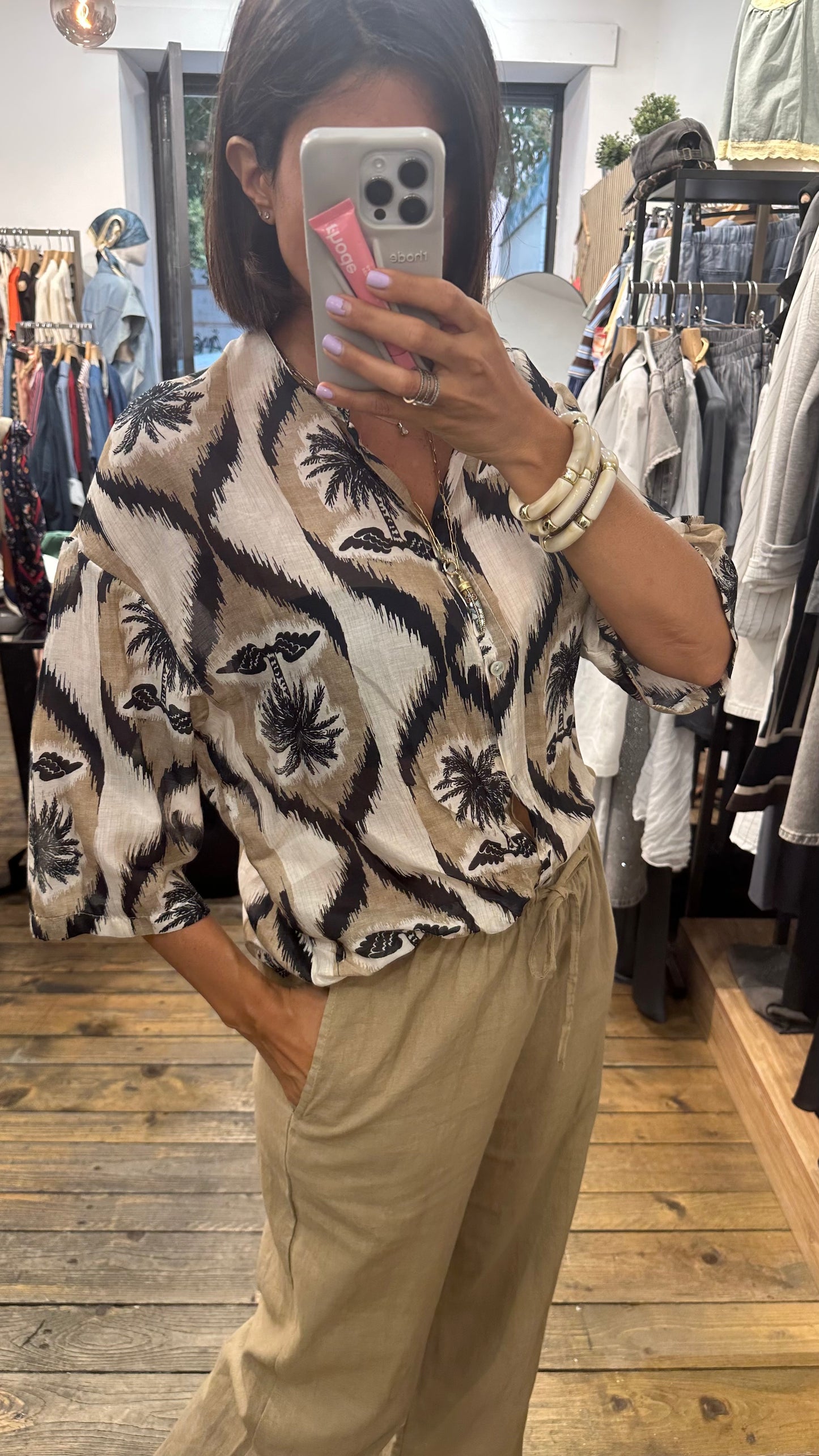 Camicia Dera in misto seta