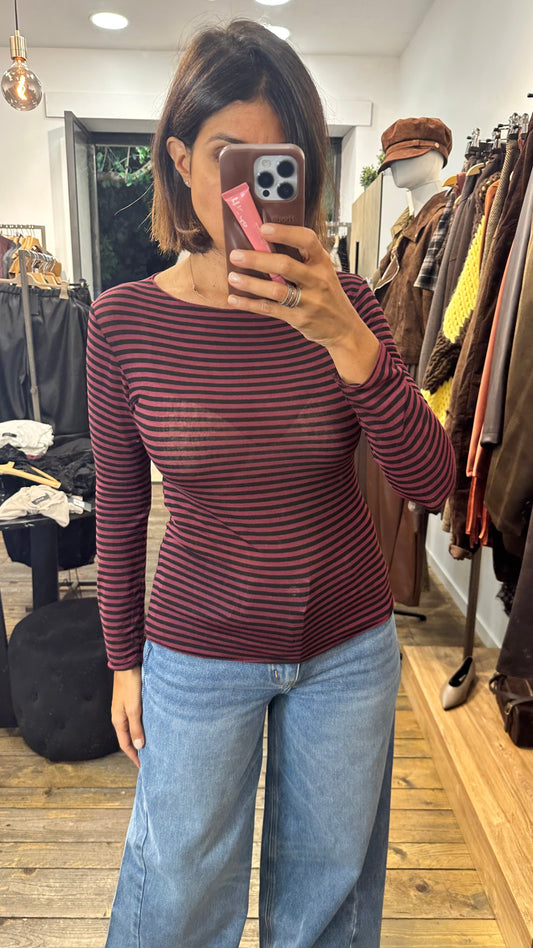 Cashemirine collo barca Righe