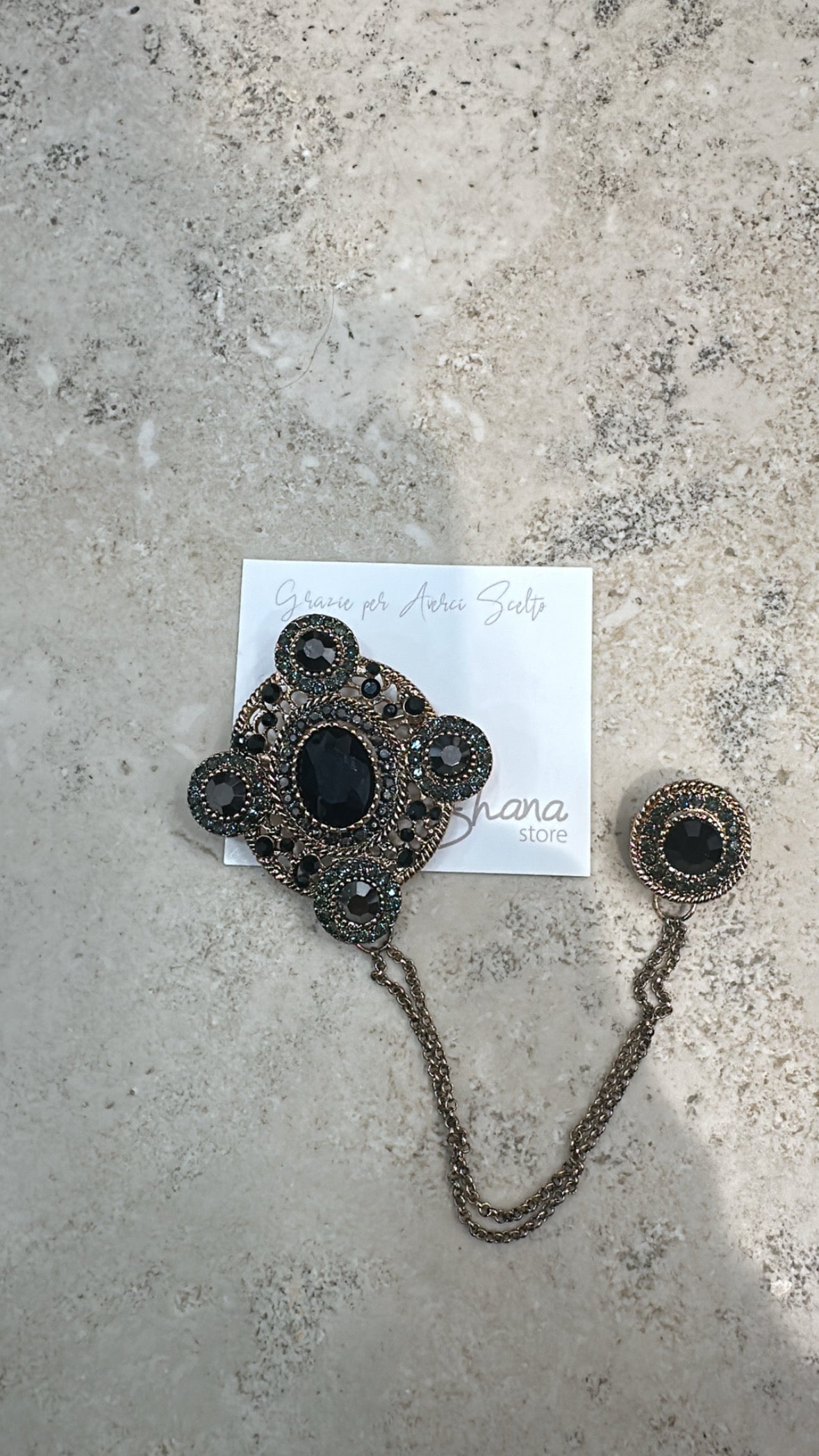 Spilla stile vintage doppia - Bronzo