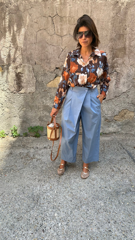 Pantalone chiusura trasversale